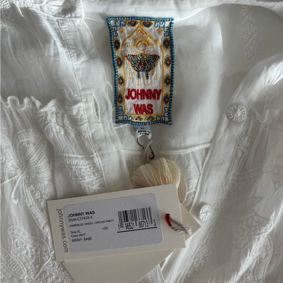 Johnny Was Kimberlee Dress in white sz XL NWT - Picture 8 of 12
